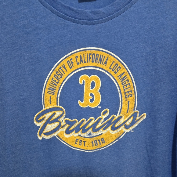 UCLA Bruins Women's Workout Top Blue Yellow Size Large (12/14) - Picture 2 of 12